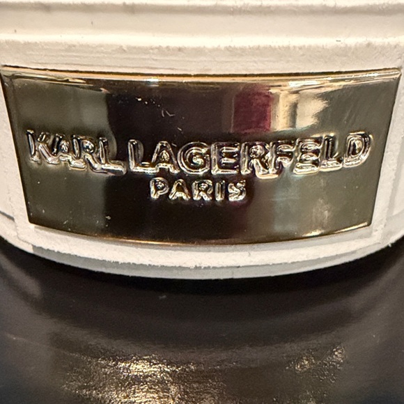 NIB - Karl Lagerfeld White Sneakers with Multicolor Accents - Picture 6 of 9